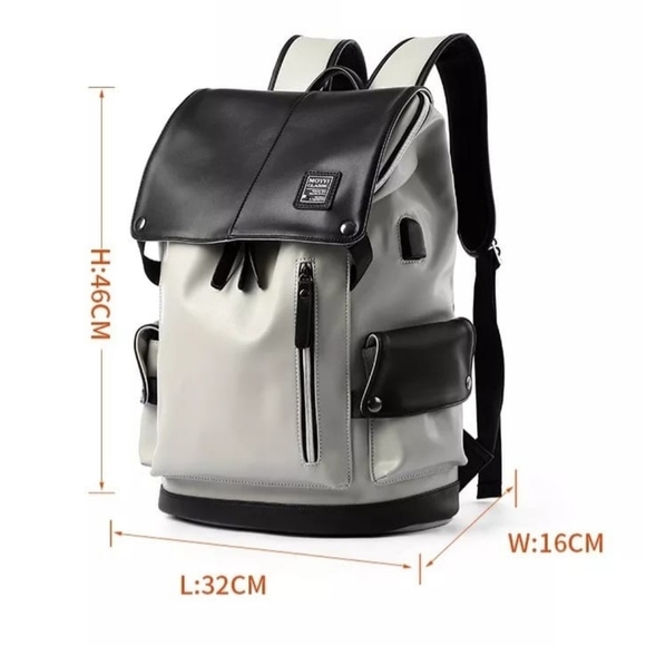 Backpack pu leather/high quality/ waterproof / durable/ - Picture 3 of 8